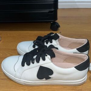 Women's White and Black Sneakers